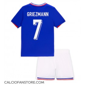 Maglia Calcio Francia Antoine Griezmann #7 Prima Divisa Bambino Europei 2024 Manica Corta (+ pantaloncini)